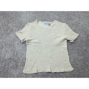 Stonebridge Knit Top Womens Medium Beige Cotton‎ Blend Casual